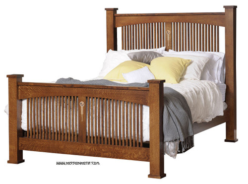 Craftsman Spindle Bed with Inlay CRW-BD