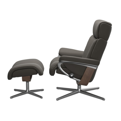 Shop our Stressless Magic Cross Base Chair and Ottoman