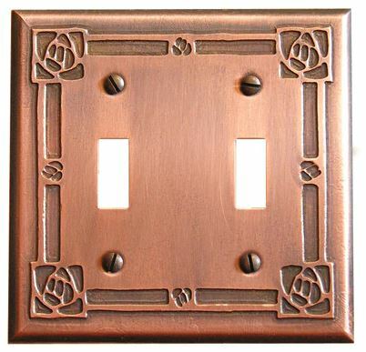 Metal Light Switch Plate Outlet Cover Image of Copper Sheet MET019 