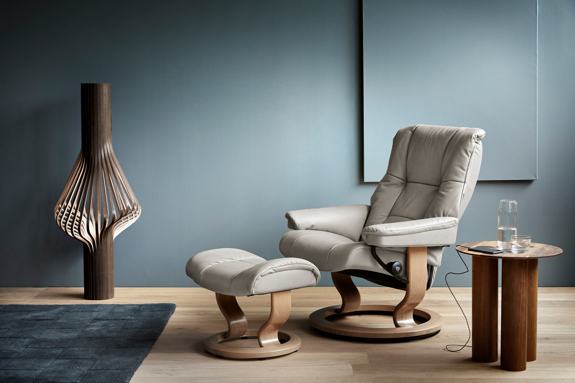 Stressless Mayfair Classic Chair and Ottoman at Mission Motif.