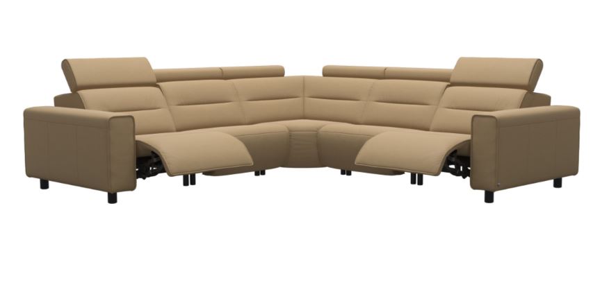 Shop the Stressless Emily Wide Arm Power Sectional C22 with