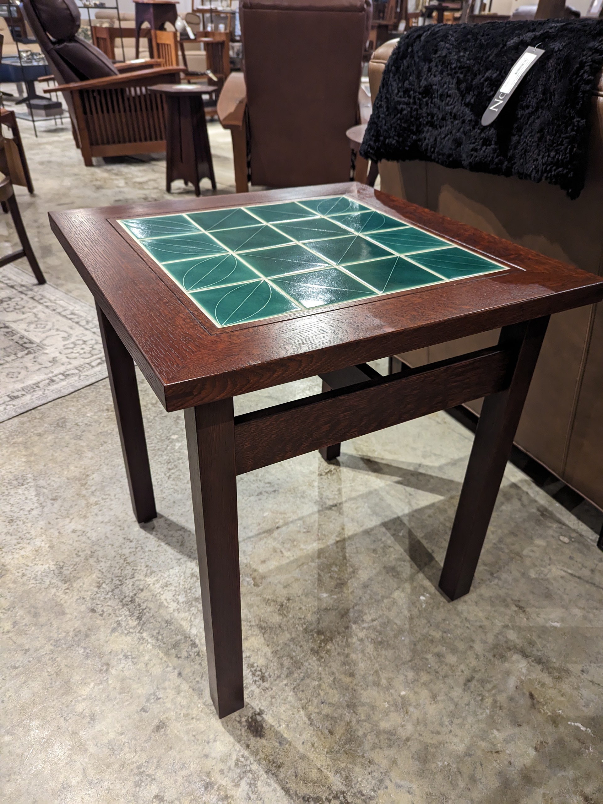 scottie　THE Tile Table DESK type Tile Top Side Table – Stickley