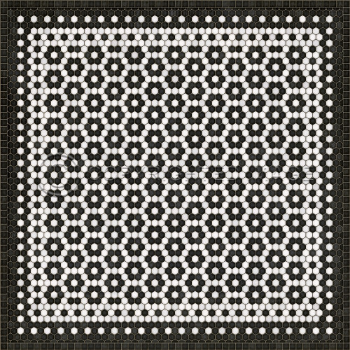 Black And White Pattern Vinyl Floor Cloth