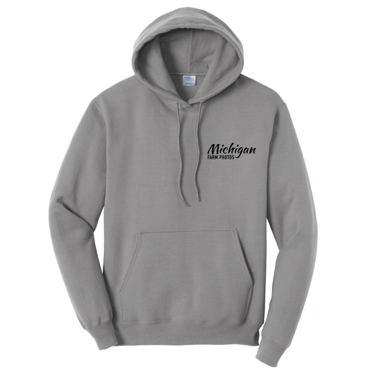 Michigan Farm Photos Logo Hoodie - Gray - Farm Focused