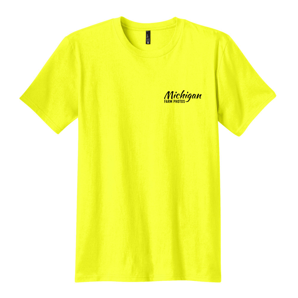 Michigan Born Raised Proud Tee - Neon Yellow - Farm Focused