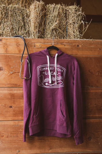 Calf Vet - Support Your Local Veterinarian Hoodie Maroon Calf Vet - Support Your Local Veterinarian Hoodie Maroon