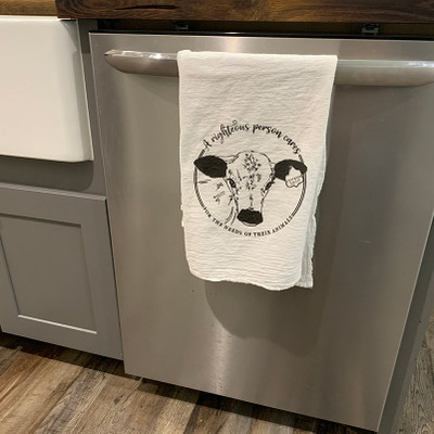 Proverbs 12:10 Kitchen Towel