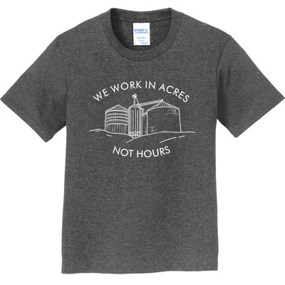 (KIDS) "We Work in Acres Not Hours" Grain Bin Tee (KIDS) "We Work in Acres Not Hours" Grain Bin Tee