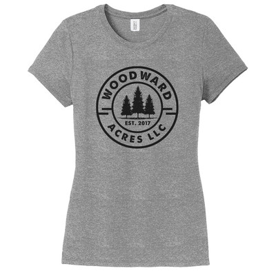 Womens Woodward Acres Gray Logo Tee Womens Woodward Acres Gray Logo Tee