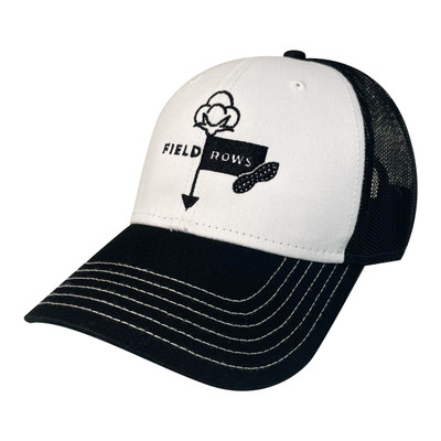 Field Rows Logo Hat- White