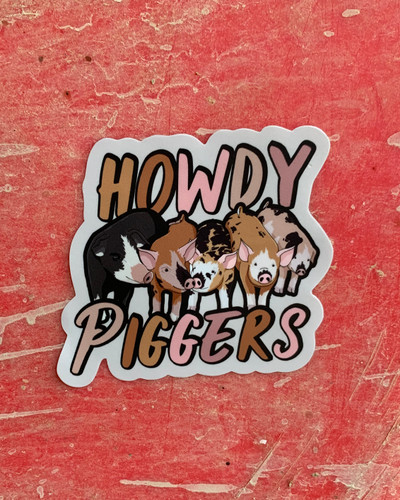 Howdy Piggers Sticker