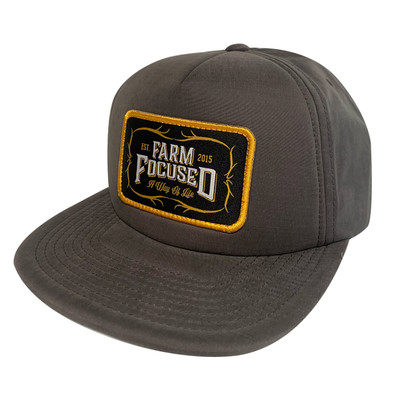 Whiskey Label Flat Bill Patch Hat