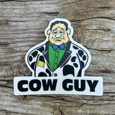 The Cow Guy Logo Sticker The Cow Guy Logo Sticker