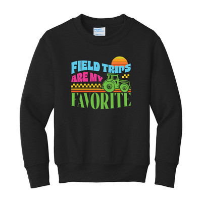 (KIDS) Field Trips Are My Favorite Crewneck Sweatshirt (KIDS) Field Trips Are My Favorite Crewneck Sweatshirt