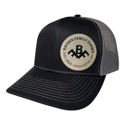 Brown Farms Leather Patch Hat