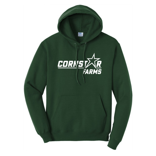 **Limited EDITION*** Cornstar Farms Logo Hoodie (Full Chest)- Dark Green Adult Small