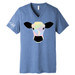 V Neck Calf Head Blue Tee