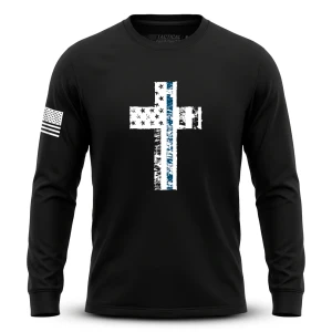 Cross Flag Blue Line