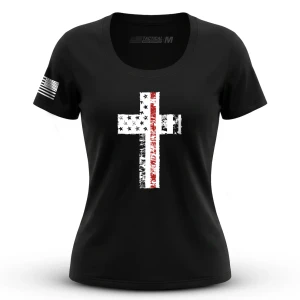 Cross Flag Red Line
