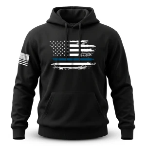 Distressed Flag Blue Line
