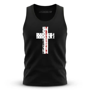 Cross Flag Red Line