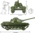 Patton Tanks 3pcs