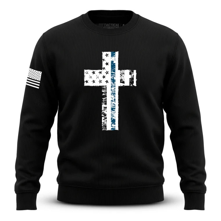 Cross Flag Blue Line