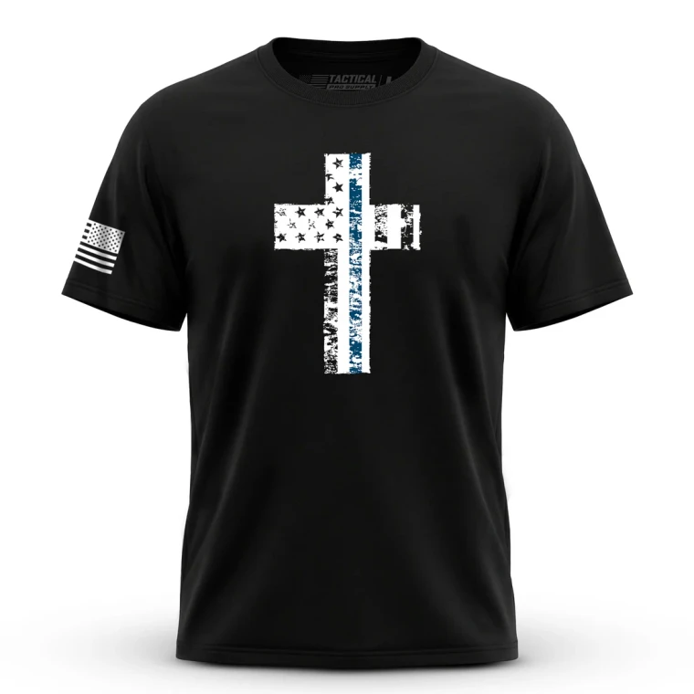 Cross Flag Blue Line