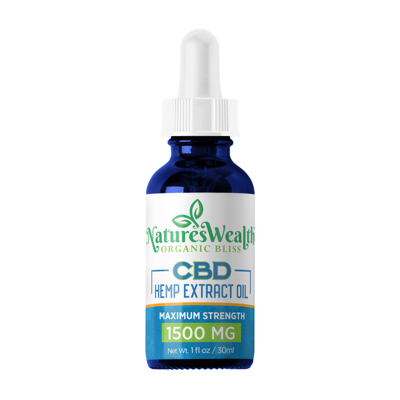 CBD Hemp Extract Oil 1500 mg - Natureswealth