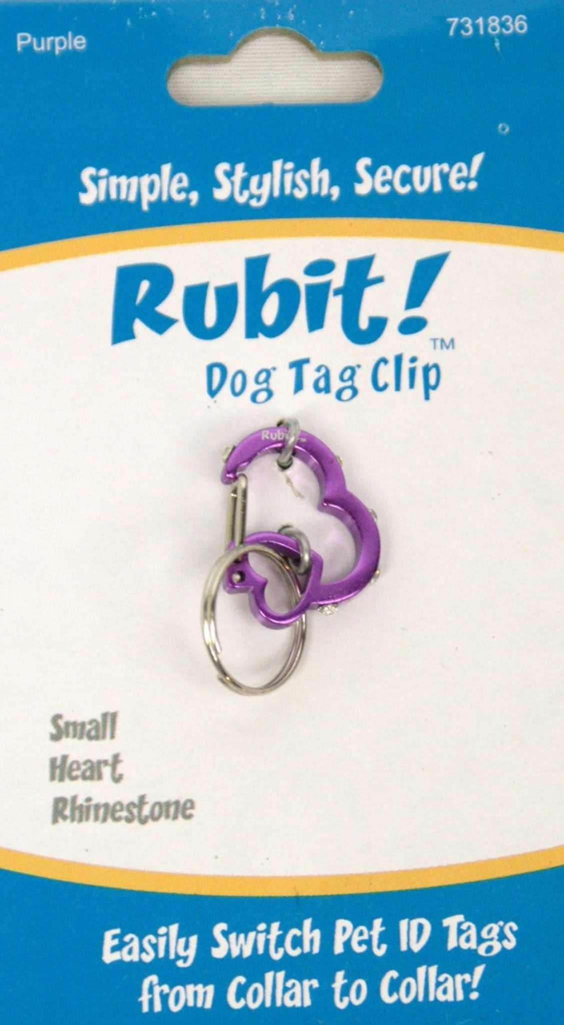 Dog Tag Split Ring, Heart Split Ring, Dog Tag Clip, Tag Clip, Pet Tag Key  Ring