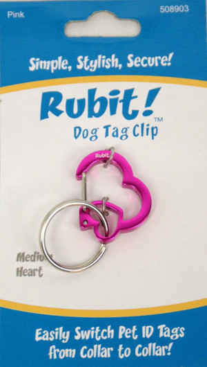 Medium Heart Dog Tag Clip
