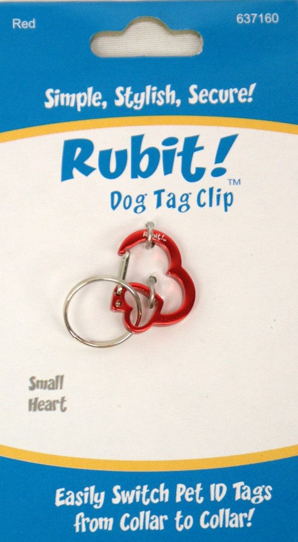 Small Heart Dog Tag Clip