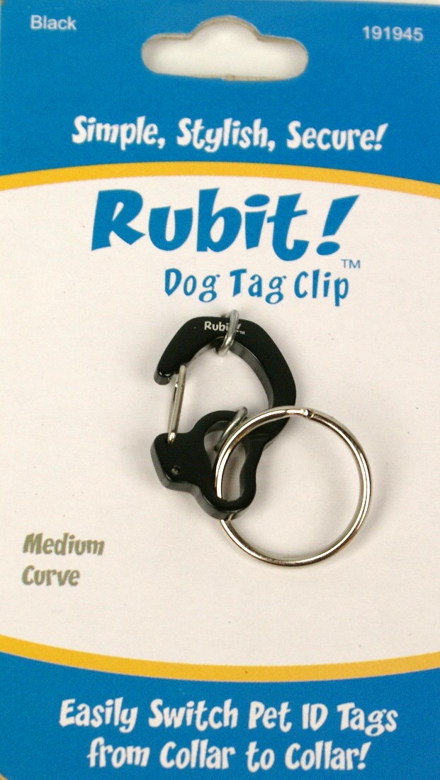 Rubit Dog Tag Clip - Rhinestone Curve Series