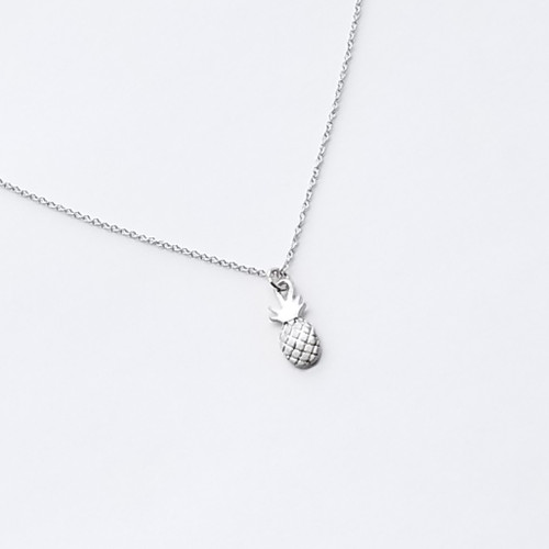 Pineapple Necklace Silver