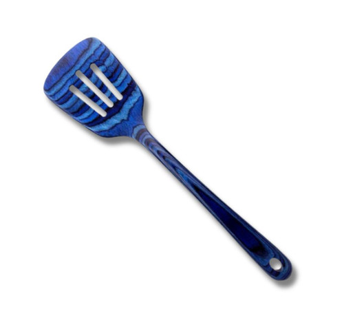 Birch Wood Slotted Spatula - Blue Malta Design