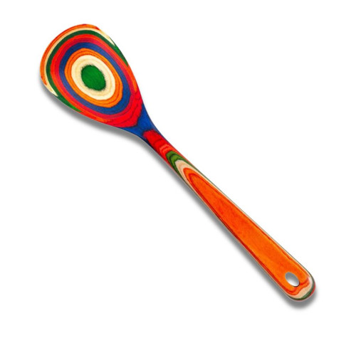 Birch Wood Mixing Spoon - Rainbow Marrakesh Design