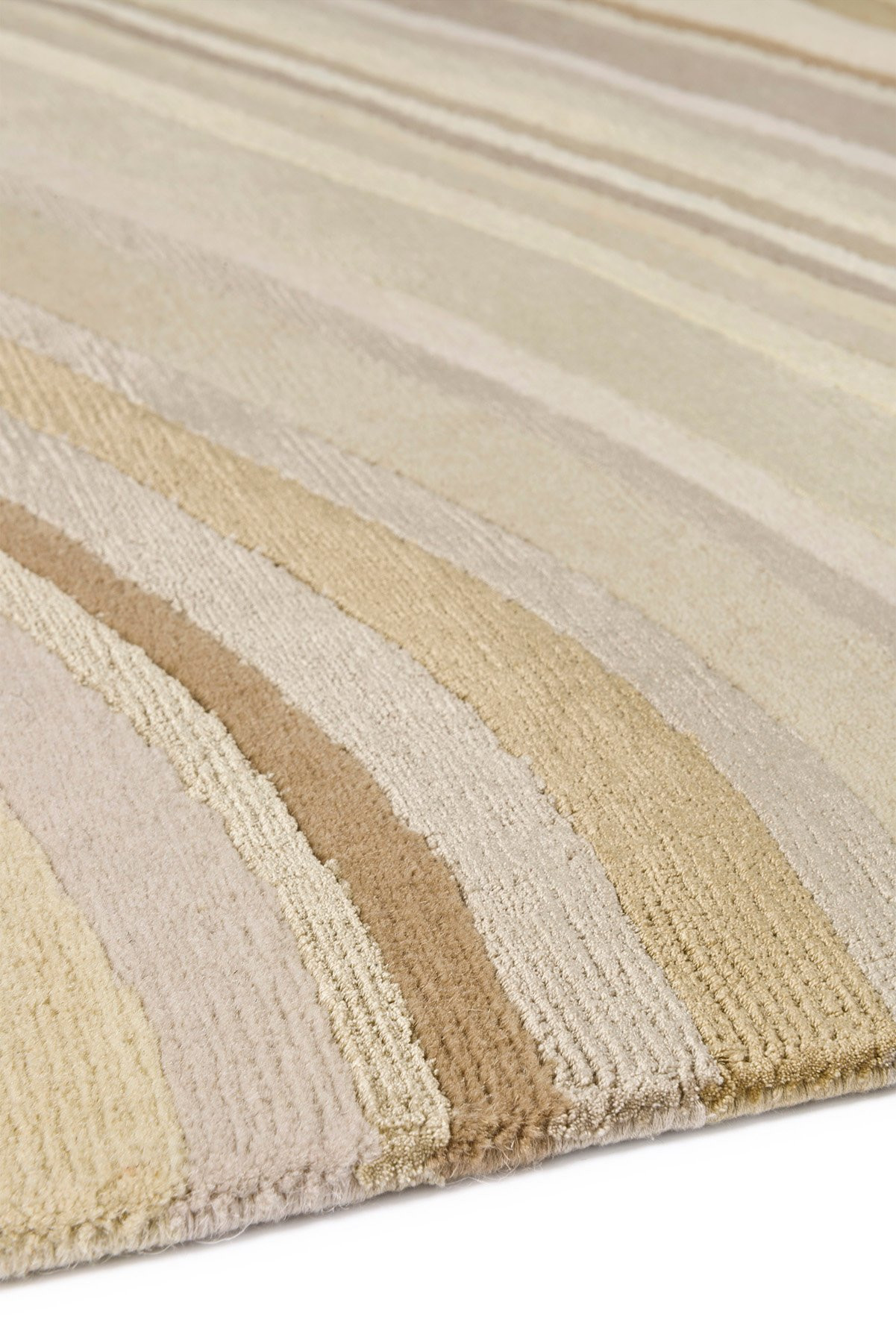 Pale Wool Rugs Pale Swirl Handknotted Tibetan Wool Cut Pile rug by Paul Smith