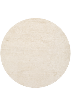Deep Pile Merino Natural Round Rug by The Rug Company - flatshot image