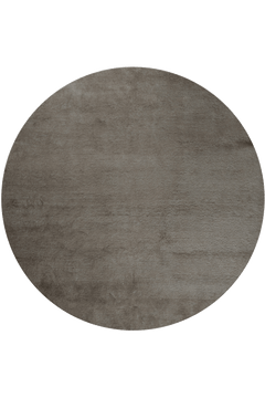 Textured Mohair Flint Round Rug - flatshot image