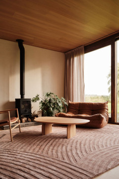 Sono Salmon Rug by The Rug Company - roomset image