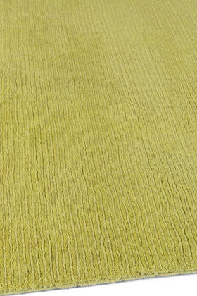 Melrose Yellow Cut And Loop Stripe rug by Farrow & Ball sidepile image