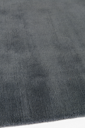 Wooster Blue Plain Wool rug by Farrow & Ball side pile image