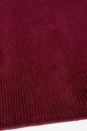 Keepers Red Cut and Loop Stripe rug by Farrow & Ball side pile image