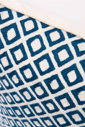 Amli Navy Cushion by The Rug Company - Roomset