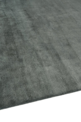 Mohair Sheared rug in Aegean, angled flatshot showing pile direction