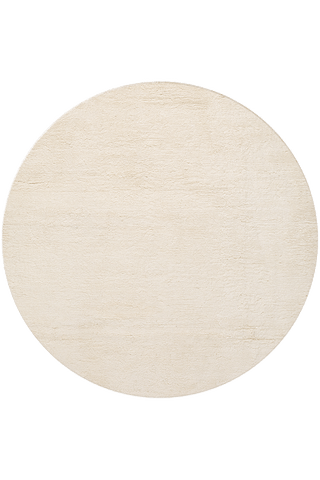 Textured Mohair Natural Round Rug - flatshot image Textured Mohair Natural Round Rug - flatshot image