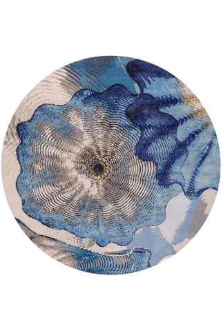 Rosette by Chihuly Round Rug - flatshot image