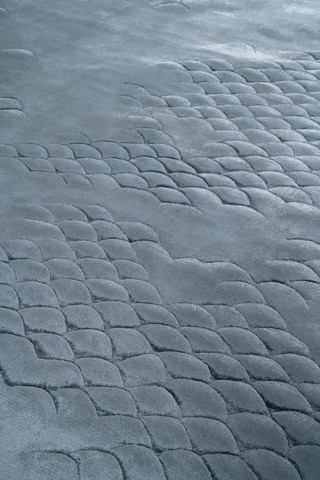 Scales River Round Rug by Helen Amy Murray - close-up image