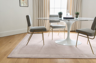 Portland Pink Silk Border rug by Farrow & Ball landscape image