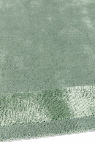 Kent Green Silk Border rug by Farrow & Ball side pile image